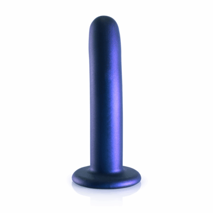 Zachte Silicone G-Spot Dildo - 6'' / 14,5 cm - Metallic Blauw - Afbeelding 4