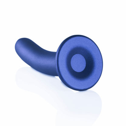 Zachte Silicone G-Spot Dildo - 6'' / 14,5 cm - Metallic Blauw - Afbeelding 5