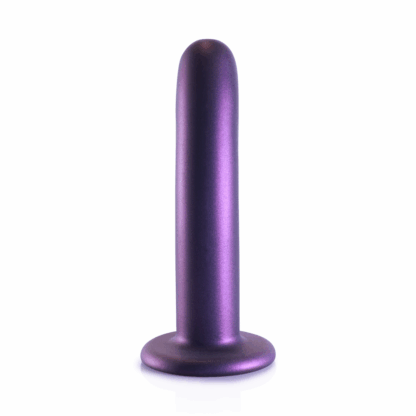 Zachte Silicone G-Spot Dildo - 6'' / 14,5 cm - Metallic Paars - Afbeelding 4