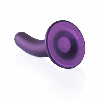 Zachte Silicone G-Spot Dildo - 6'' / 14,5 cm - Metallic Paars - Afbeelding 5