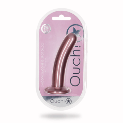 Glad Silicone G-Spot Dildo - 6'' / 14,5 cm - Rose Gold - Afbeelding 2