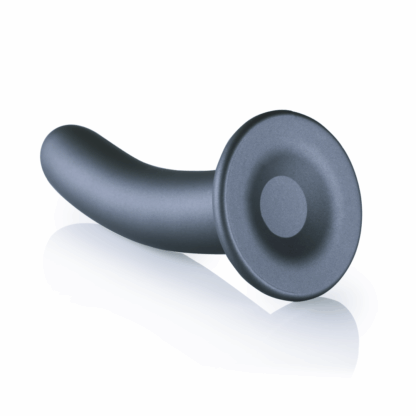 Zachte Siliconen G-Spot Dildo - 7'' / 17 cm - Gunmetal - Afbeelding 5