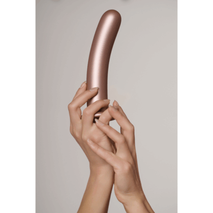 Zachte Siliconen G-Spot Dildo - 7'' / 17 cm - Metallic Paars - Afbeelding 6