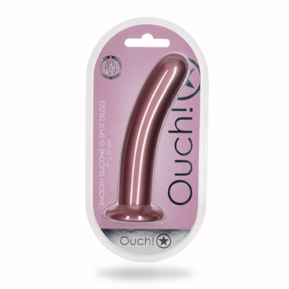 Zachte Silicone G-Spot Dildo - 7'' / 17 cm - Roségoud - Afbeelding 2