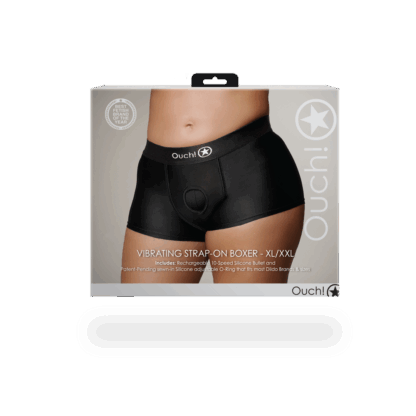 Vibrerende Strap-on Boxer - XL/XXL - Zwart - Afbeelding 3
