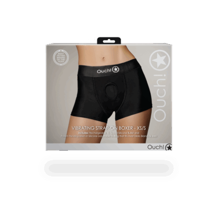 Vibrerende Strap-on Boxer - XS/S - Zwart - Afbeelding 3