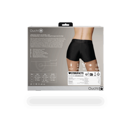 Vibrerende Strap-on Boxer - XS/S - Zwart - Afbeelding 4