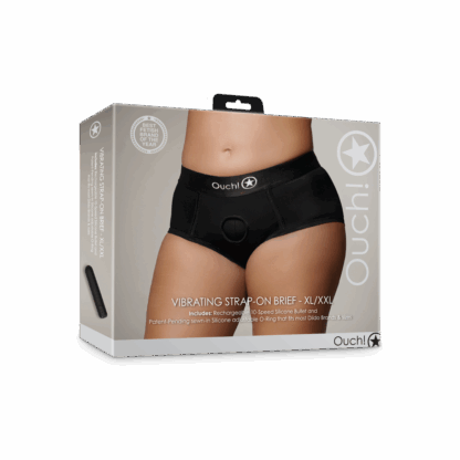 Vibrerende Strap-on Boxershort - XL/XXL - Zwart - Afbeelding 2