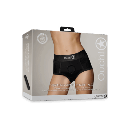 Vibrerende Strap-on Boxer - XS/S - Zwart - Afbeelding 2