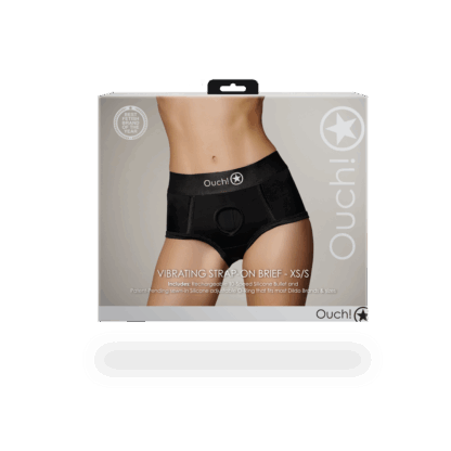 Vibrerende Strap-on Boxer - XS/S - Zwart - Afbeelding 3