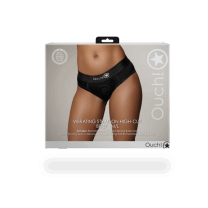 Vibrerende Strap-on Hoge Snit Boxershort - M/L - Zwart - Afbeelding 3
