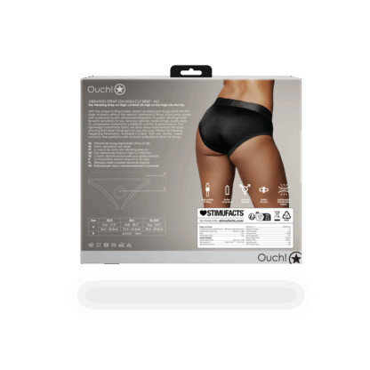 Vibrerende Strap-on Hoge Snit Boxershort - M/L - Zwart - Afbeelding 4