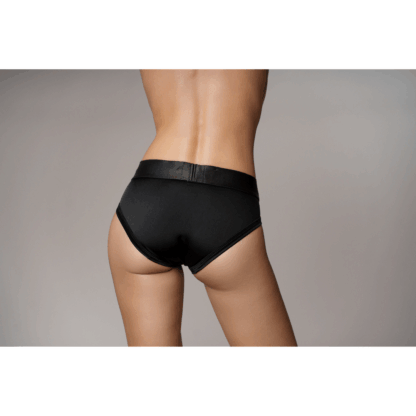 Vibrerende Strap-on Hoge Slip - XS/S - Zwart - Afbeelding 5