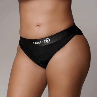 Vibrerende Strap-on Hipster - XL/XXL - Zwart