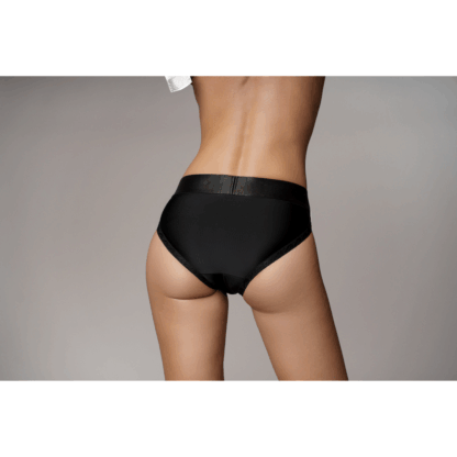 Vibrerende Strap-on Hipster - XS/S - Zwart - Afbeelding 5