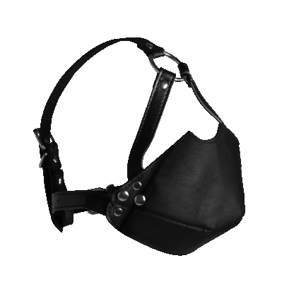 Hoofdharnas met Mondbedekking en Ademend Ball Gag - Zwart - Afbeelding 4
