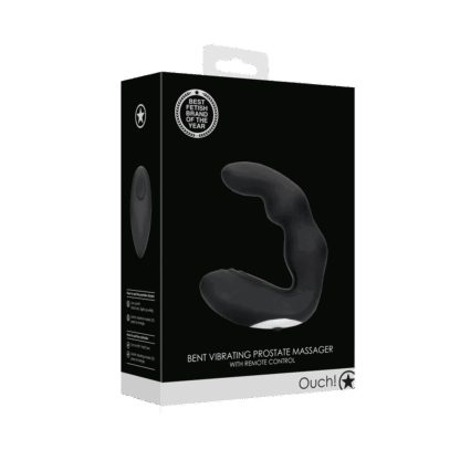 Gebogen Vibrerende Prostaatmassager met Afstandsbediening - Zwart - Afbeelding 2