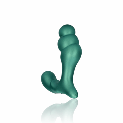 Gestapelde Vibrerende Prostaatmassager met Afstandsbediening - Metallic Groen - Afbeelding 6