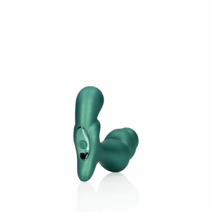 Gestapelde Vibrerende Prostaatmassager met Afstandsbediening - Metallic Groen - Afbeelding 7