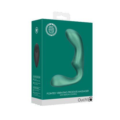 Puntige Vibrerende Prostaatmassage met Afstandsbediening - Metallic Groen - Afbeelding 2