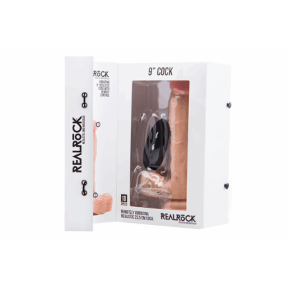 Vibrerende Realistische Cock met Scrotum - 9 / 23 cm - Afbeelding 2