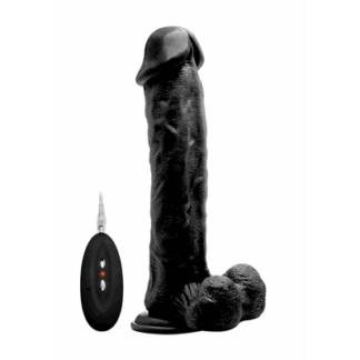 Vibrerende Realistische Cock met Scrotum - 11 / 28 cm