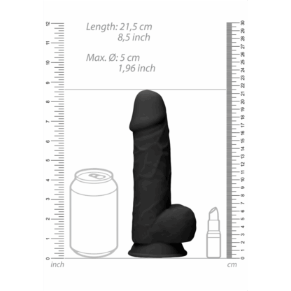 Siliconen Dildo met Ballen - 9 / 21,6 cm - Afbeelding 6