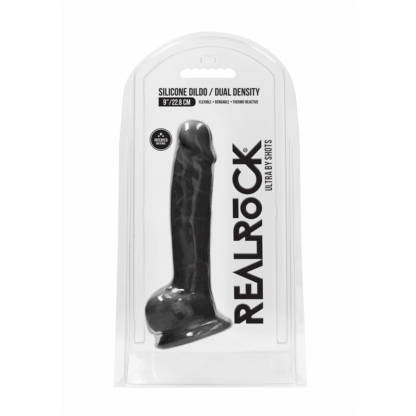 Siliconen Dildo met Ballen - 9 / 23 cm - Afbeelding 2