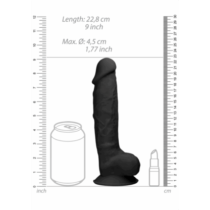 Siliconen Dildo met Ballen - 9 / 23 cm - Afbeelding 7