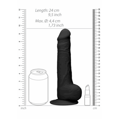 Silicone Dildo met Ballen - 9 / 24 cm - Afbeelding 7