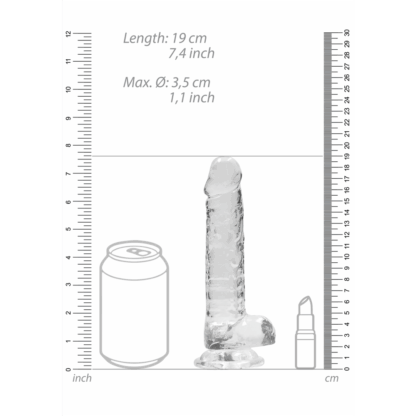 Realistische Dildo met Ballen - 7 / 18 cm - Afbeelding 6