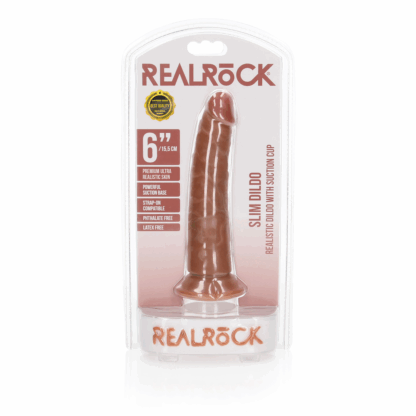 Slim Realistische Dildo met Zuignap - 6 / 15,5 cm - Afbeelding 2