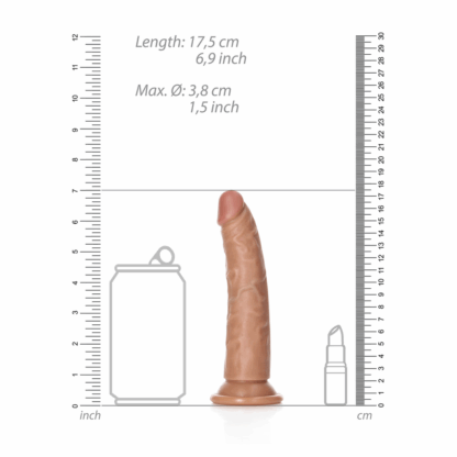 Slim Realistische Dildo met Zuignap - 6 / 15,5 cm - Afbeelding 6