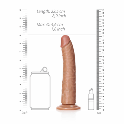Slank Realistisch Dildo met Zuignap - 8 / 20,5 cm - Afbeelding 6