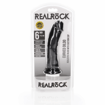 Gebogen Realistische Dildo met Zuignap - 6 / 15,5 cm - Afbeelding 2
