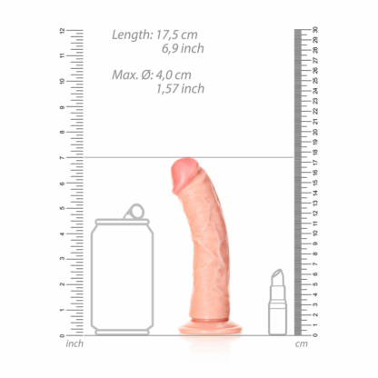 Gebogen Realistische Dildo met Zuigcup - 6 / 15,5 cm - Afbeelding 6