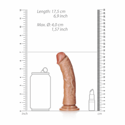 Gebogen Realistische Dildo met Zuignap - 6 / 15,5 cm - Afbeelding 6