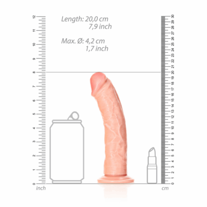 Gebogen Realistische Dildo met Zuignap - 7 / 18 cm - Afbeelding 6