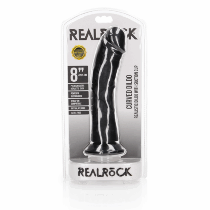 Gebogen Realistische Dildo met Zuignap - 8 / 20,5 cm - Afbeelding 2