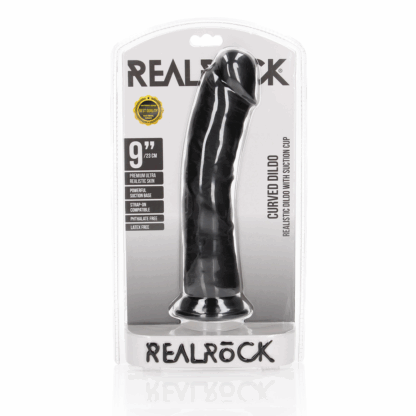 Gebogen Realistische Dildo met Zuignap - 9 / 23 cm - Afbeelding 2