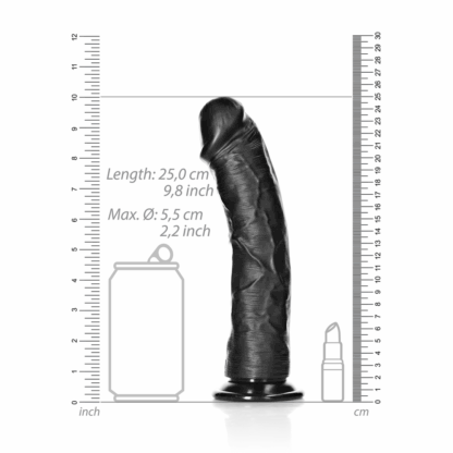 Gebogen Realistische Dildo met Zuignap - 9 / 23 cm - Afbeelding 6