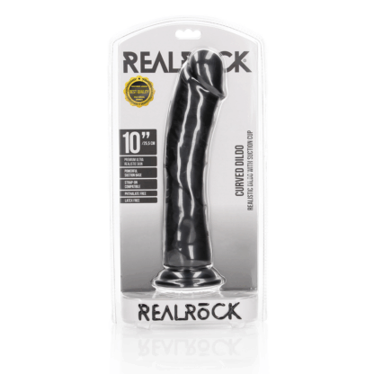 Gebogen Realistische Dildo met Zuignap - 10 / 25,5 cm - Afbeelding 2