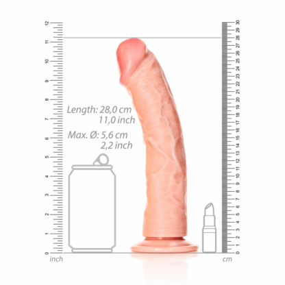 Gebogen Realistische Dildo met Zuignap - 10 / 25,5 cm - Afbeelding 6