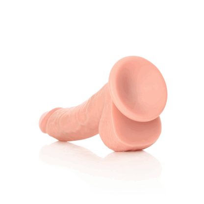 Gekromde Realistische Dildo met Ballen en Zuignap - 8 / 20,5 cm - Afbeelding 5