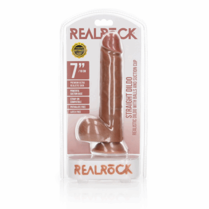 Rechtdoor Realistische Dildo met Ballen en Zuignap - 7 / 18 cm - Afbeelding 2