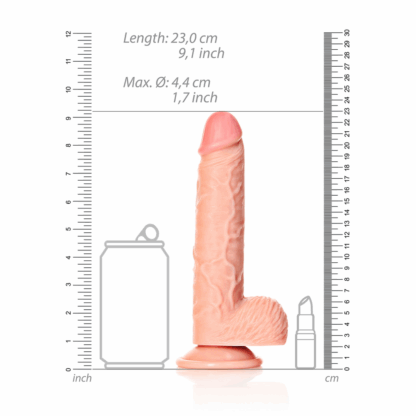 Rechtdoor Realistische Dildo met Ballen en Zuignap - 8 / 20,5 cm - Afbeelding 6