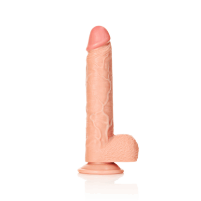 Rechtdoor Realistische Dildo met Ballen en Zuignap - 11 / 28 cm - Afbeelding 4
