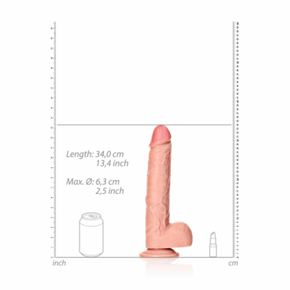 Rechtdoor Realistische Dildo met Ballen en Zuignap - 30,5 cm - Afbeelding 6