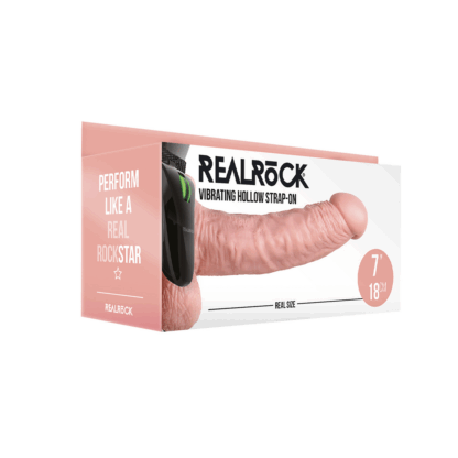 Vibrerende Hollow Strap-On met Ballen - 7 / 18 cm - Afbeelding 2