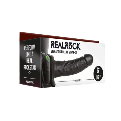 Vibrerende Hollow Strap-On zonder Ballen - 6 / 15,5 cm - Afbeelding 2